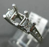 ESTATE .57CT DIAMOND 14K WHITE GOLD 3D FILIGREE SEMI MOUNT ENGAGEMENT RING #1572