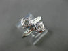 ANTIQUE WIDE .60CT DIAMOND 14KT WHITE GOLD DOUBLE HEADED FUN RING STUNNING 17259