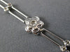 ESTATE .20CT DIAMOND 14K WHITE GOLD DOUBLE LINK FLOWER FLORAL BRACELET#19801