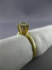 ESTATE .30CT ROUND DIAMOND 14K YELLOW GOLD CLASSIC CLUSTER STAR LOVE RING #23984