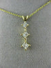 ESTATE .54CT DIAMOND 14KT YELLOW GOLD CLASSIC PAST PRESENT FUTURE PENDANT #16729