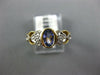 .48CT DIAMOND & AAA TANZANITE 14KT YELLOW GOLD 3D OVAL & ROUND DOUBLE HEART RING