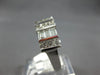 LARGE 1.65CT DIAMOND 14K WHITE GOLD 3D ROUND & BAGUETTE WEDDING ANNIVERSARY RING