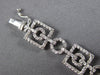 ESTATE WIDE 4.0CT DIAMOND 14KT WHITE GOLD ROUND & SQUARE CLASSIC TENNIS BRACELET