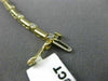 ESTATE LONG .80CT DIAMOND 14K YELLOW GOLD CLASSIC BOX LINK LINE BRACELET #18379