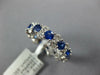 3.89CT DIAMOND & AAA SAPPHIRE 18KT WHITE GOLD 3D ROUND ETERNITY ANNIVERSARY RING