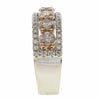 1.73CT WHITE & PINK DIAMOND 18K WHITE & ROSE GOLD SEMI ETERNITY ANNIVERSARY RING