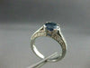 ESTATE 2.35CT SAPPHIRE & DIAMOND 14K WHITE FILIGREE ROUND ENGAGEMENT RING #14314