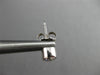 ESTATE .50CT DIAMOND 14K WHITE GOLD CLASSIC SOLITAIRE BEZEL STUD EARRINGS #19008