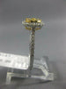 ESTATE .79CT WHITE & FANCY YELLOW DIAMOND 14K TWO TONE 3D GOLD PROMISE LOVE RING