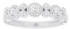 ESTATE .33CT DIAMOND 14K WHITE GOLD ROUND FILIGREE MILGRAIN FUN ANNIVERSARY RING