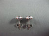 ESTATE .50CT DIAMOND 14KT WHITE GOLD BEZEL STUD EARRINGS 8mm BEAUTIFUL!! #96405