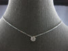 SMALL .20 CT DIAMOND 14KT WHITE GOLD 3D CLASSIC INVISIBLE FLOWER NECKLACE #27856