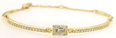 .35CT DIAMOND 14K YELLOW GOLD 3D ROUND & EMERALD CUT SQUARE BY THE YARD BRACELET