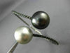 LARGE 1CT BLACK DIAMOND & AAA PEARLS 18KT BLACK GOLD CRISS CROSS BANGLE BRACELET