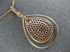 ESTATE LARGE 2.47CT DIAMOND & AAA PINK SAPPHIRE 18KT ROSE GOLD TEAR DROP PENDANT