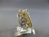 EXTRA LARGE .49CT DIAMOND 14K TWO TONE GOLD MULTI ROW MULTI LINK CRISS COSS RING