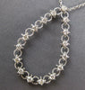 ESTATE .48CT DIAMOND 14KT WHITE GOLD FILIGREE OPEN TEAR DROP LOVE FUN PENDANT