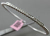 ESTATE .22CT DIAMOND 14K WHITE GOLD 3D PAVE ROPE DESIGN FLEXIBLE BANGLE BRACELET