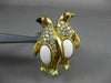 ANTIQUE LARGE .34CT DIAMOND & AAA RUBIES 18KT YELLOW GOLD 3D PENGUIN BROOCH PIN