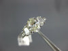 LARGE 2.04CT DIAMOND 14KT WHITE GOLD OVAL & ROUND 3 STONE ENGAGEMENT RING #1844