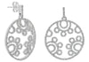 ESTATE 1.07CT DIAMOND 14KT WHITE GOLD 3D MULTI CIRCULAR FUN HANGING EARRINGS