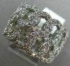 ESTATE LARGE 1.0CT DIAMOND 14K WHITE GOLD 3D INFINITY LOVE KNOT ANNIVERSARY RING