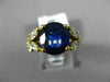 ESTATE LARGE 4.65CT DIAMOND & AAA SAPPHIRE 18KT YELLOW GOLD 3D ENGAGEMENT RING