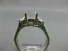 ESTATE .57CT DIAMOND 14K WHITE GOLD 3D FILIGREE SEMI MOUNT ENGAGEMENT RING #1572