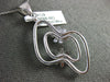ESTATE LARGE .45CT DIAMOND 18KT WHITE GOLD 3D DOUBLE FLOWER FUN PENDANT