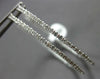 ESTATE EXTRA LARGE 3.0CT DIAMOND 14K WHITE GOLD INSIDE OUT HOOP HANGING EARRINGS