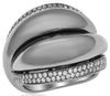 ESTATE WIDE .60CT DIAMOND 18KT BLACK GOLD 3D LOVE KNOT FUN RING