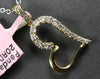 ESTATE .24CT DIAMOND 14KT YELLOW GOLD CLASSIC ROUND OPEN HEART FLOATING PENDANT