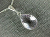 ESTATE 4.0CT AAA PINK AMETHYST 14KT WHITE GOLD CLASSIC BEZEL PEAR SHAPE PENDANT