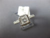 ESTATE 1.01CT DIAMOND 14KT WHITE GOLD 3D PRINCESS & ROUND HALO ENGAGEMENT RING