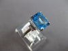 ESTATE 2.65CT DIAMOND & AAA BLUE TOPAZ 14K WHITE GOLD 3D CLASSIC ENGAGEMENT RING