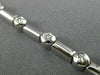 ESTATE .95CT ROUND DIAMOND 14KT WHITE GOLD 3D CLASSIC BEZEL LINK BRACELET #16088