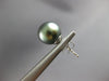 ESTATE LARGE AAA TAHITIAN PEARL 14KT WHITE GOLD 3D CLASSIC 9.5MM STUD EARRINGS