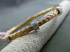 ESTATE .30CT DIAMOND 14KT WHITE & ROSE GOLD WOVEN 6mm FLEXIBLE BANGLE BRACELET