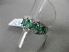 ANTIQUE WIDE 1.13CT DIAMOND & AAA EMERALD 14KT YELLOW GOLD 3D ZIG ZAG FUN RING