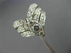 ANTIQUE LARGE 1.30CT OLD MINE DIAMOND 14KT WHITE GOLD MARQUISE V SHAPE RING #566