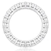 LARGE 2.55CT DIAMOND 18KT WHITE GOLD 3D CUSHION CUT ETERNITY ANNIVERSARY RING