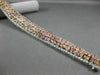 ESTATE LARGE 23.72CT WHITE & PINK DIAMOND 18KT WHITE & ROSE GOLD TENNIS BRACELET