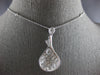 LARGE 2.54CT DIAMOND 18KT WHITE GOLD 3D ROUND & BAGUETTE TEAR DROP LOVE NECKLACE