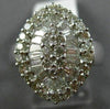 ESTATE LARGE 1.92CT DIAMOND 18K WHITE GOLD MARQUISE CLUSTER FRIENDSHIP LOVE RING