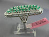 EXTRA LARGE 2.17CT DIAMOND & COLOMBIAN EMERALD 18K WHITE GOLD FILIGREE OVAL RING