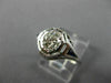 ANTIQUE WIDE .70CT DIAMOND & AAA SAPPHIRE 18KT WHITE GOLD ENGAGEMENT RING 26036