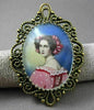 ANTIQUE LARGE VICTORIAN 14K YELLOW GOLD HANDCRAFTED FILIGREE PIN / PENDANT 23378