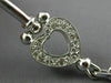 ESTATE .37CT DIAMOND 14KT WHITE GOLD 3D FILIGREE HEART BANGLE BRACELET #21041