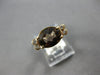 1.06CT DIAMOND & AAA SMOKY TOPAZ 14KT WHITE GOLD OVAL & ROUND FILIGREE FUN RING